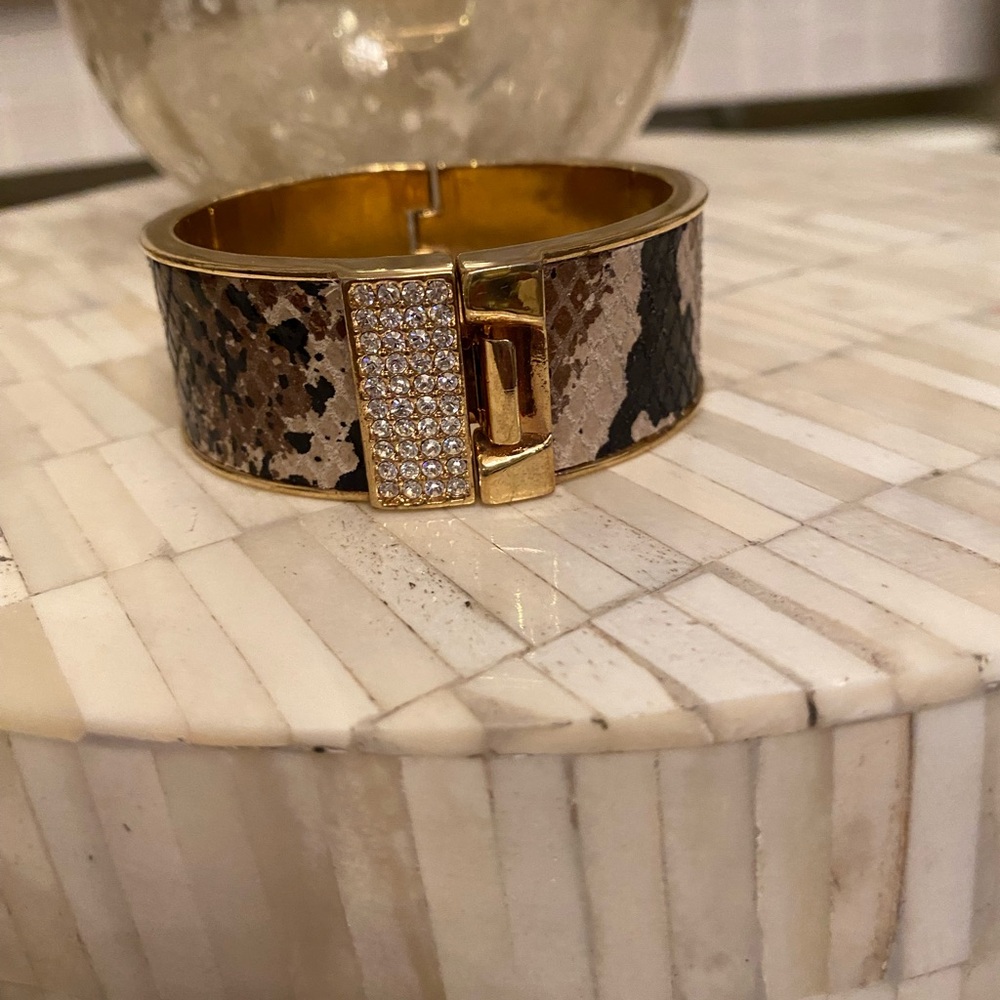 Ann Taylor Elegant Gold and Black Bracelet